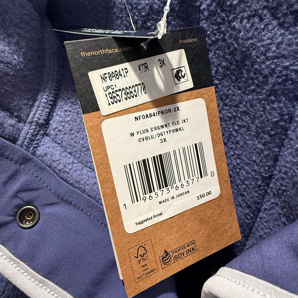 The North Face Ladies Cragmont Fleece Jacket 3X NEW - Picture 2 of 3